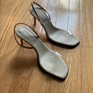 Zara clear semi kitten heel sandals